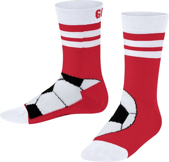 FALKE Active Soccer chaussettes pour enfants coupe anatomique en coton lyocell filles garçons rouge - Taille 35-38