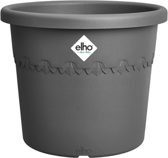 EVAA XXL zwarte hoge bloempot plantenbak voor buiten 126cm - Grote EVAA XXL zwarte hoge bloempot plantenbak voor buiten 126cm - Grote