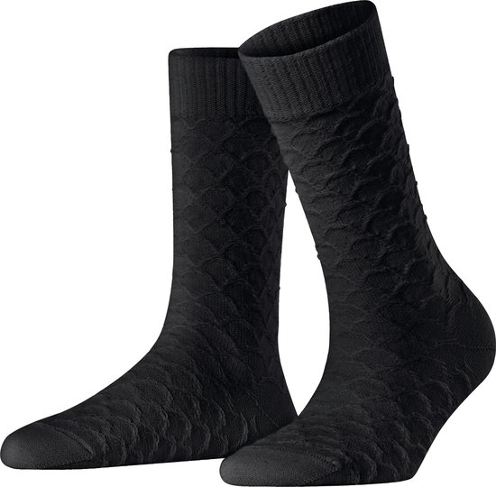 FALKE Colossal Nest chaussettes en laine décontractées dames noir - Taille 39-42
