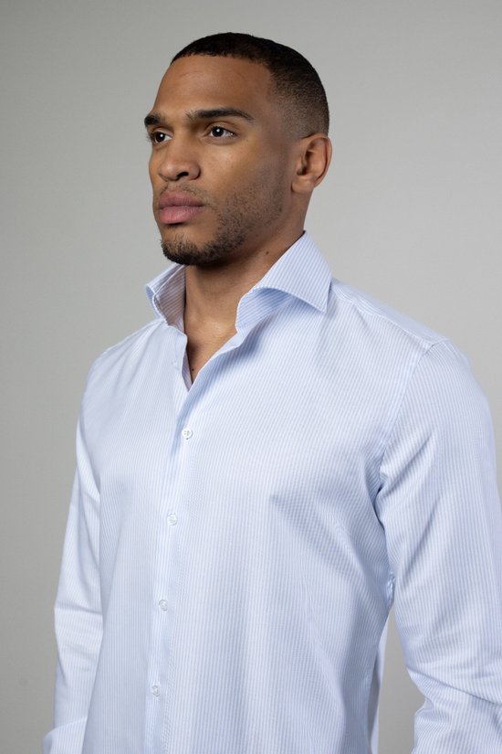 Nils Overhemd Slim Fit Blauw 37 bol