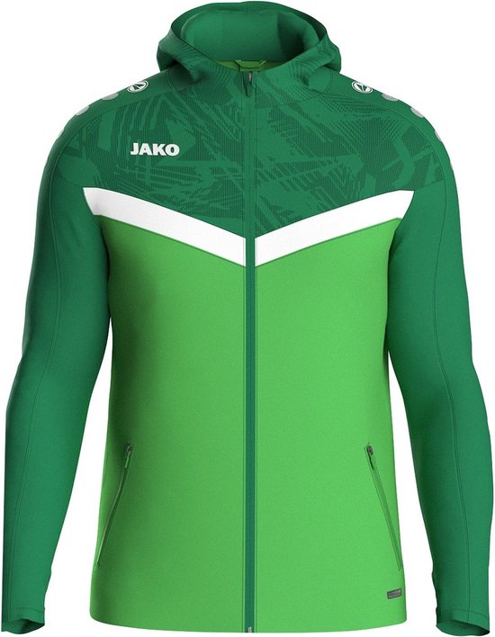 Jako Iconic Jas Met Kap Heren - Zachtgroen / Sportgroen | Maat: 4XL