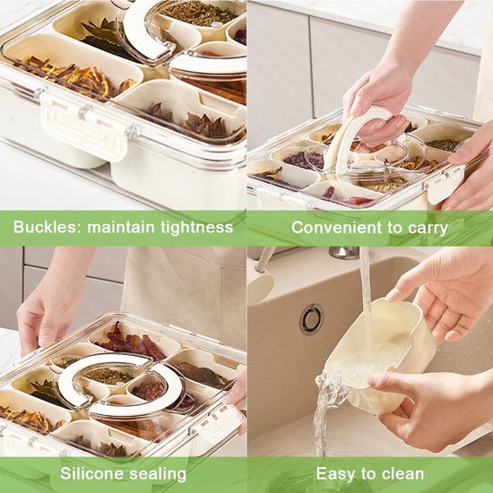 Set de bols à trempette avec plateau, bols à snack et bols à trempette avec couvercle, assiettes à snack avec compartiments, boîte de rangement, bol de service à antipasti, bols à snack et bols à trempette avec couvercle