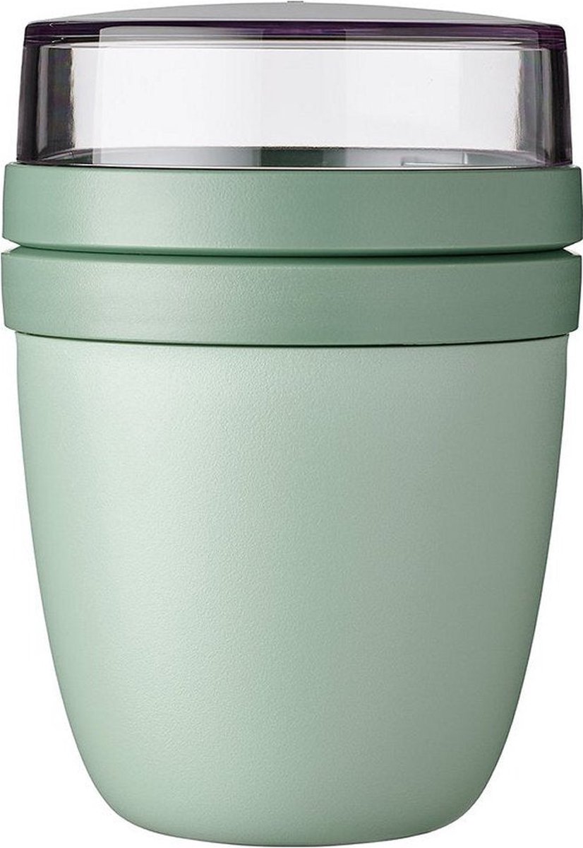 Mepal Lunchpot - 500 + 200 ml - Yoghurt en Muesli beker to go - Geschikt voor vriezer, magnetron en vaatwasser - Ellipse - Nordic sage op Prijzenvolger.com