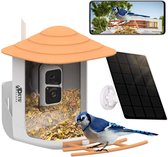 Pets Palace Oplaadbaar Vogelhuisje met Camera - Hangend Vogelvoederhuisje met Zonnepaneel - AI Vogelherkenning - Inclusief 128 GB SD Kaart