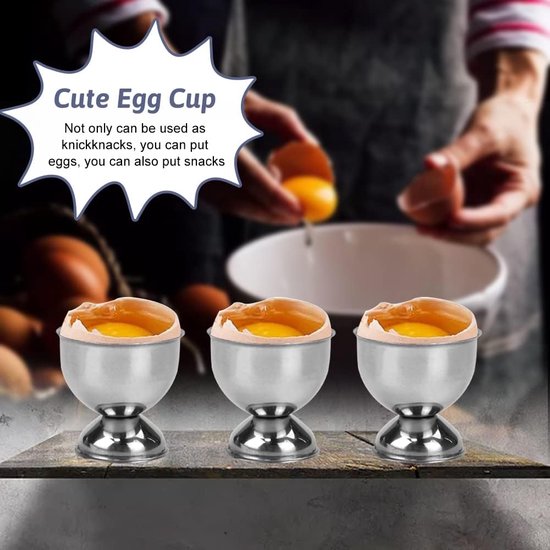 Lot De 6 Coquetiers En Acier Inoxydable Pour œufs à La Coque
