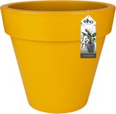 Elho Pure Round 50 - Pot De Fleurs pour Intérieur Et Extérieur - Ø 49.0 x H 44.4 cm - Jaune/Ocre