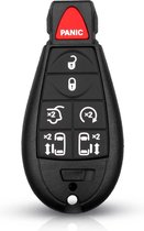 XEOD Autosleutelbehuizing - sleutelbehuizing auto - sleutel - Autosleutel / Geschikt voor: Dodge 6 knops & panic knop