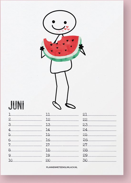 Vrolijke Verjaardagskalender van “Plannen met een glimlach”