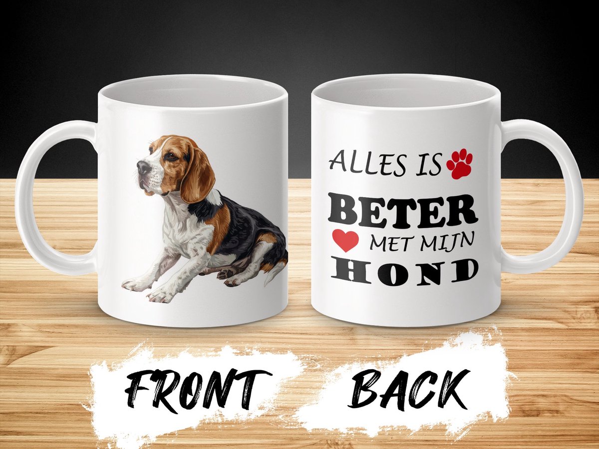 Mok Beagle Alles is beter met mijn hond - dog - doglover