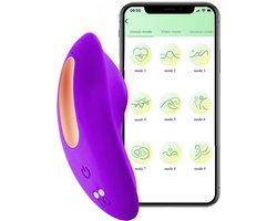 Cupitoys® Draagbare vibrator met app - Paars - 9 standen - Vibrators voor vrouwen en mannen - Sex toys voor vrouwen en mannen