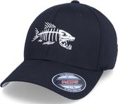 Hatstore- Fish Bones Black Flexfit - Skillfish Cap