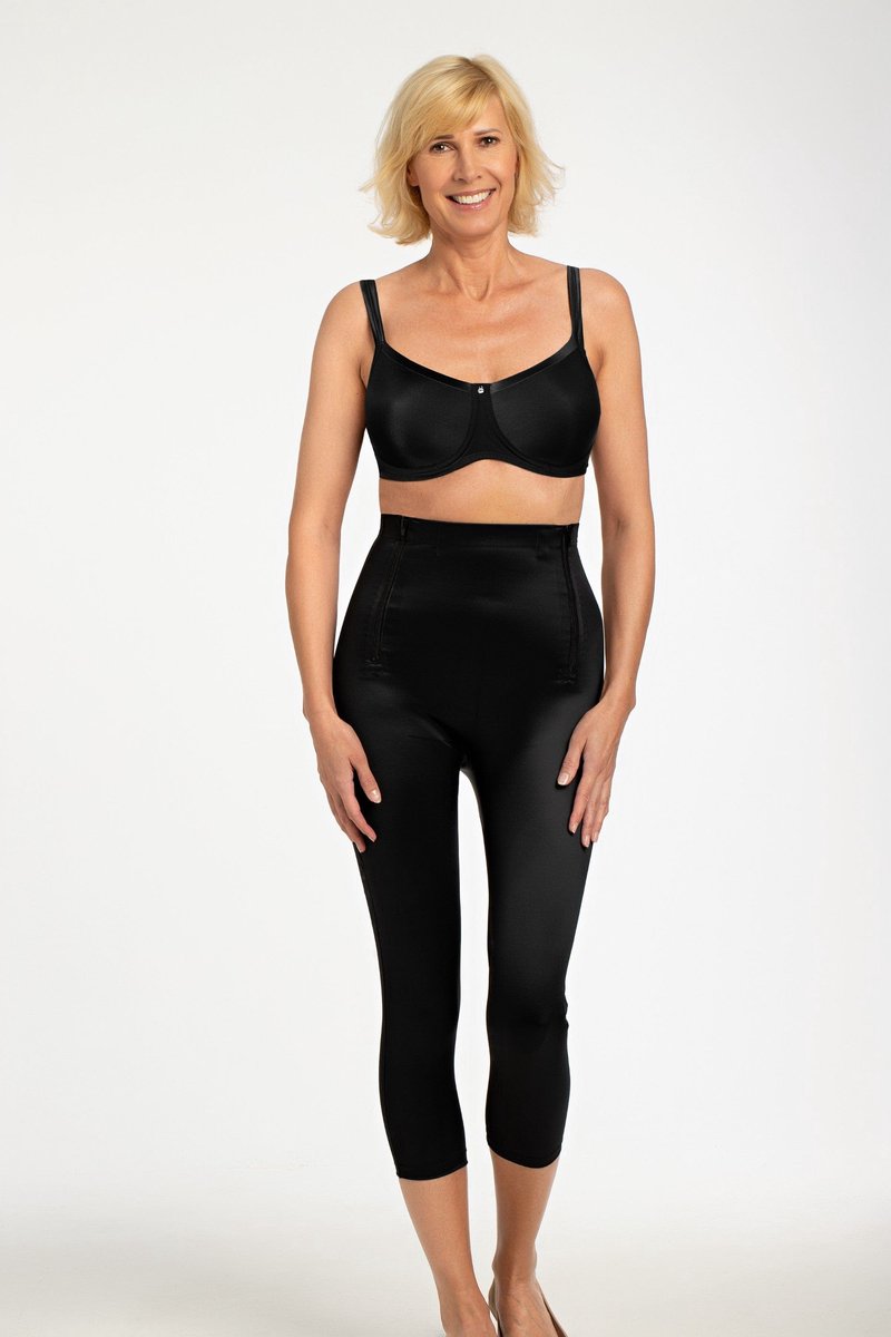 Amoena Compressie Bermuda 2-ZIP-BO Zwart - maat XS