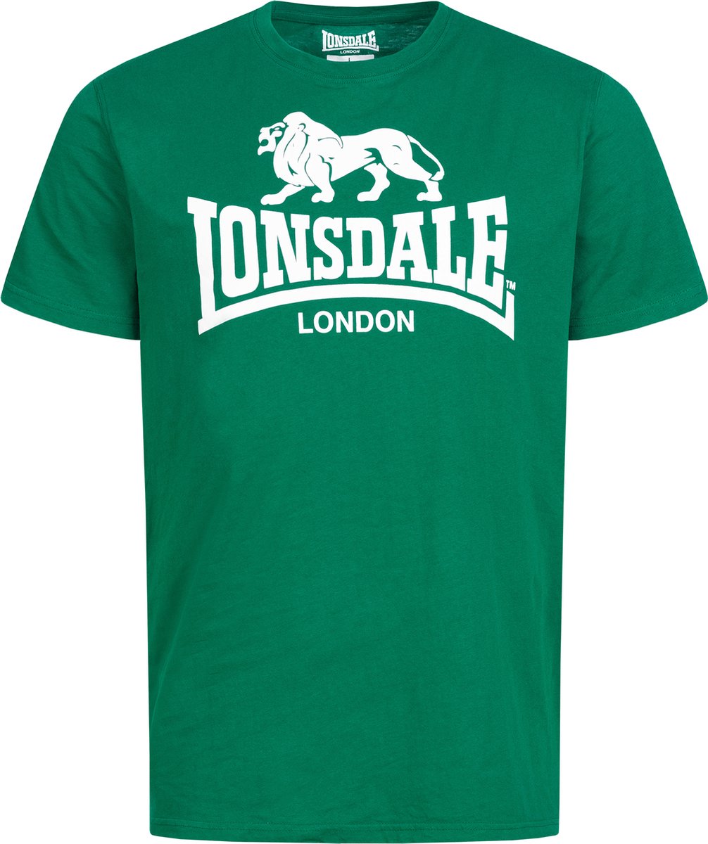 Lonsdale Classic T-Shirt Oud Logo Groen - Maat: S