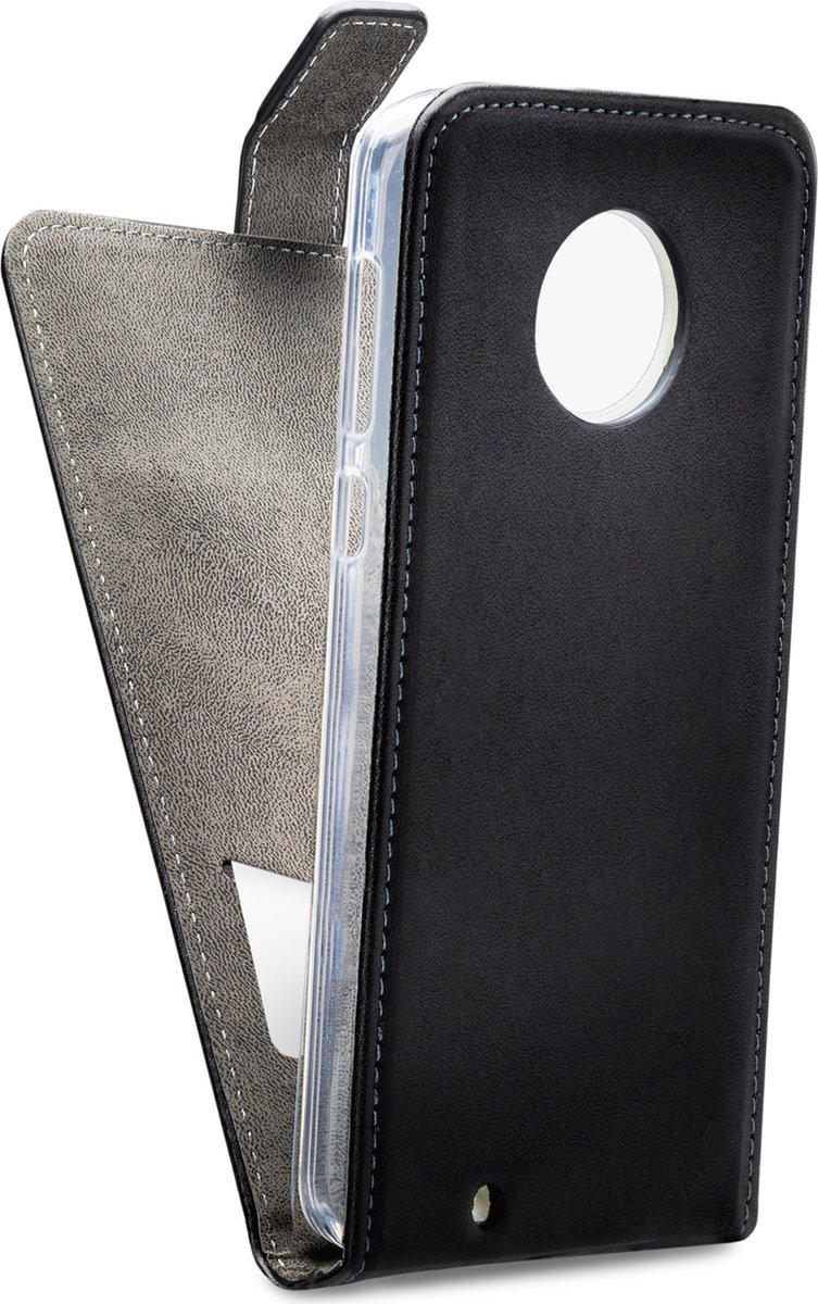 Mobilize Telefoonhoesje geschikt voor Motorola Moto G6 Hoesje | Mobilize Classic Gelly Bookcase | Pasjeshouder voor 1 Pasje | Telefoonhoesje voor Pinpas / OV Kaart / Rijbewijs - Zwart