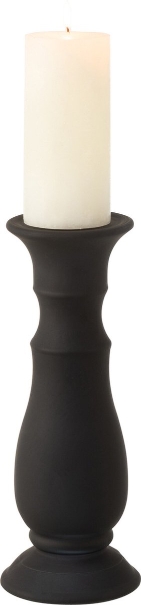 J-Line kandelaar - glas - zwart - small