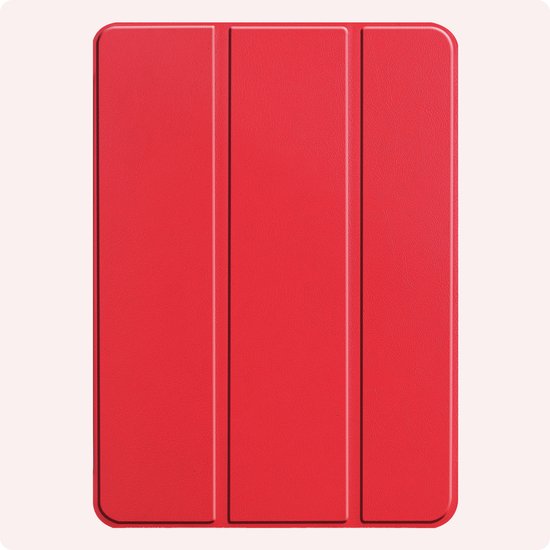 Étui adapté pour iPad Pro 2024 (11 pouces) Étui à couverture rigide avec protecteur d'écran - Rouge