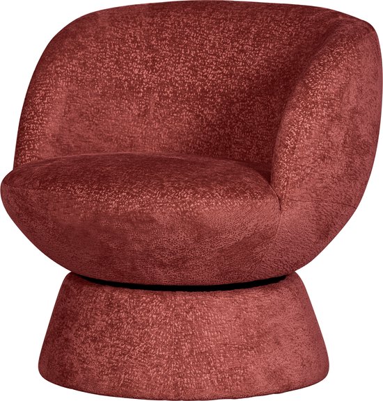 BePureHome Fauteuil pivotant Shuffle - Polyester - Rubis - 72x73x71