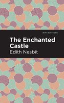 Boekomslag 'The Enchanted Castle' van Edith Nesbit met een patroon van overlappende, kleurrijke spiralen.