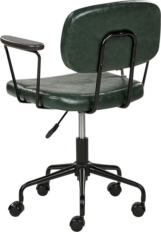 ALGERITA - Chaise de bureau - Vert foncé - Simili cuir