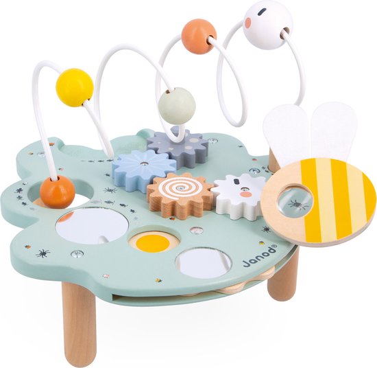 Janod Sweet Cocoon - Houten Activiteitentafel Blad - Met 5 Verschillende Stimulerende Activiteiten - Geschikt Vanaf 18 Maanden van Janod — afbeelding 5