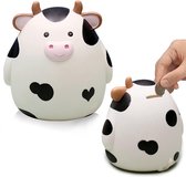 Tirelire pour enfants vache - Tirelire en résine incassable - Joli cadeau d'anniversaire