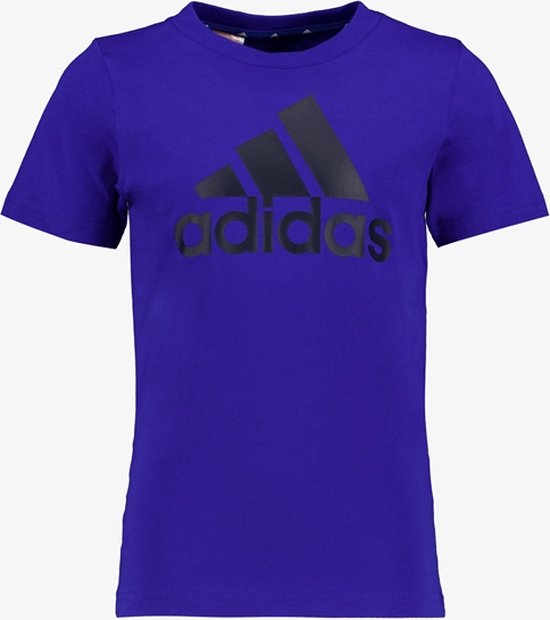 Adidas U BL kinder sport T-shirt donkerblauw - Maat 128/134