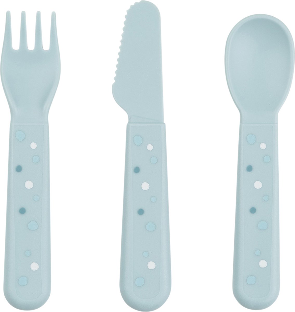 Goedkoopste Done By Deer Foodie Cutlery Set Happy Dots Blue