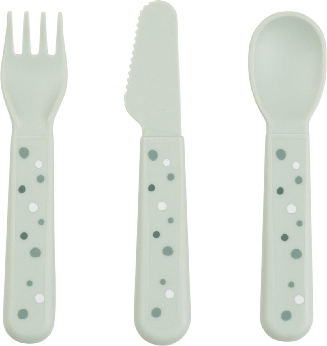 Goedkoopste Done By Deer Foodie Cutlery Set Happy Dots Green