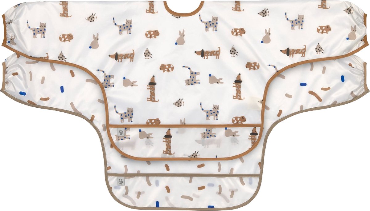 Goedkoopste Lässig Slab Met Mouw Little Mateys Royal Blue 2-Pack