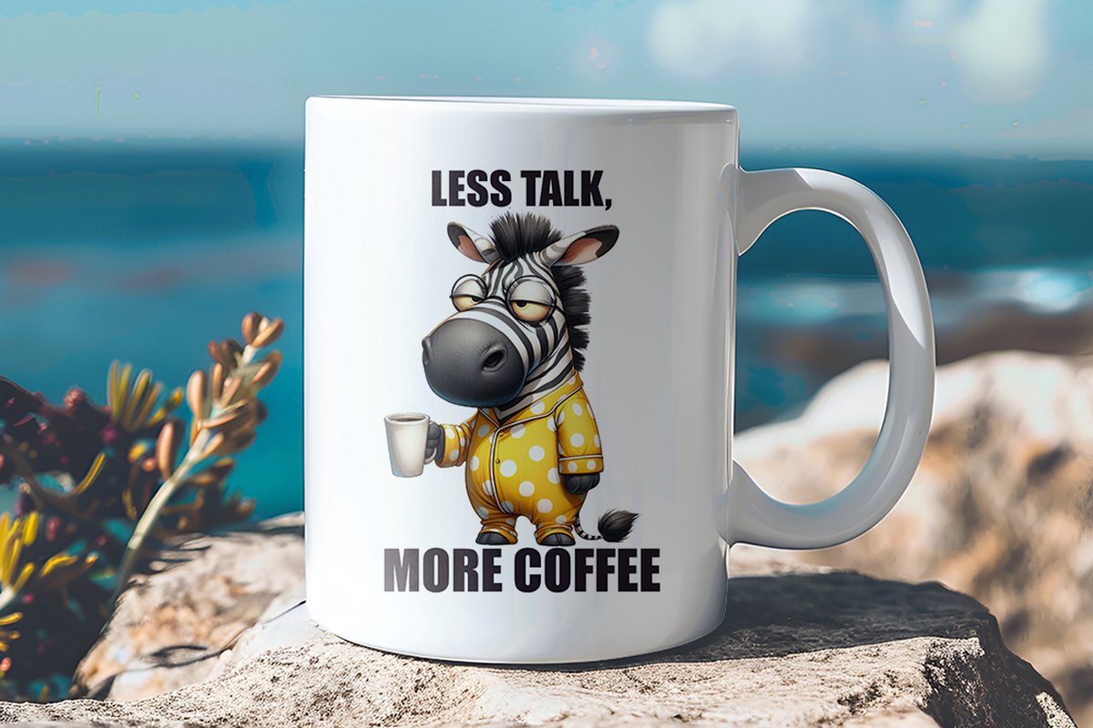 Mok – "Less Talk - More Coffee" – Voor de Koffiepuristen