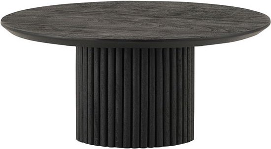 Table basse Congo ronde 90cm Acacia | Noir