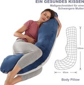 Borstvoedingskussen,zijslaapkussen, Katoen -pregnancy pillow, support pillow 65*125cm - J Shape