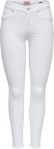 Only Jeans Onlblush Mid Sk Ank Raw Rea0730noos 15155438 White Femme Taille - W34