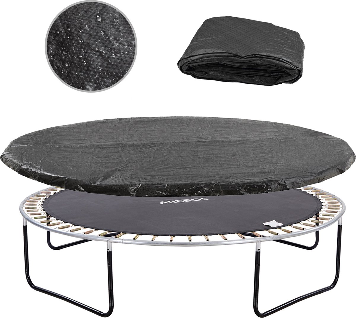 AREBOS Afdekhoes Weerhoes Voor Trampolines Weerbestendige Regenhoes 244 cm