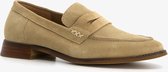 Hush Puppies suede dames loafers donkerbeige - Maat 41 - Echt leer