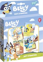 Totum Bluey stempel en kleurboek - dot stamping incl. sjablonen - leren stempelen en kleuren