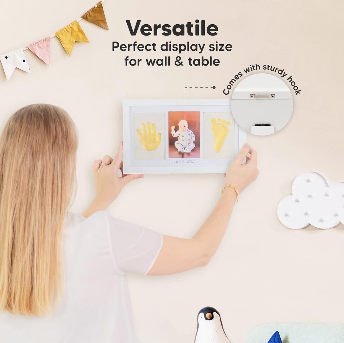 Babyhand- en voetafdrukset – sneldrogende klei babyvoetafdrukset