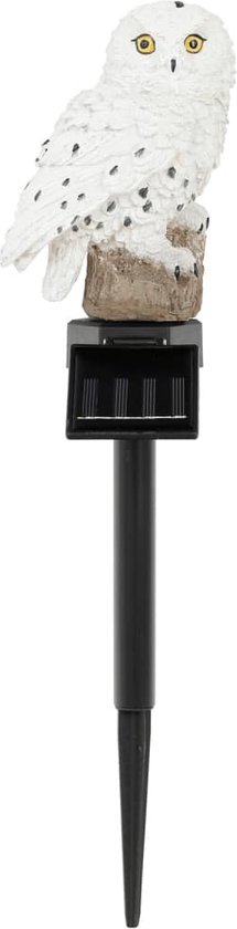 HI Tuinlamp Uil - LED - Werkt op zonne-energie - Wit - Hi