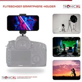 TronicXL flitsschoen smartphonehouder voor uw camerabevestiging - smartphone en geschikt voor iPhone - mobiele telefoonhouder - statiefadapter - ColdShoe Mount universeel voor 1/4 inch