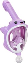 Atlantis Full Face Mask Whale - Masque de plongée en apnée avec fonction pistolet à eau - Enfants - Violet
