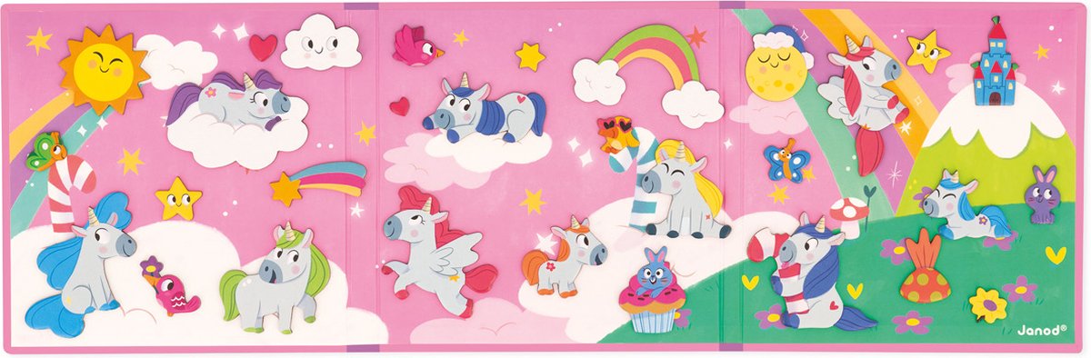 Janod - Magneti Stories - Eenhoorns – Educatieve magneetset — afbeelding 3