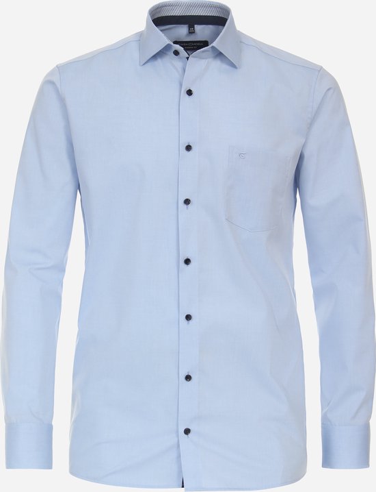 CASA MODA modern fit overhemd - popeline - blauw - Strijkvriendelijk - Boordmaat: