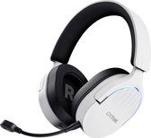 Trust GXT491 FAYZO Over Ear headset Gamen Bluetooth Virtual Surround Wit Surround sound, Microfoon uitschakelbaar (mute