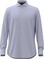 BOSS Joe regular fit overhemd - twill - blauw - Strijkvriendelijk - Boordmaat: 41