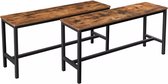 In And OutdoorMatch Banc industriel en bois Zackery - Banc d'appoint - Pour table à manger ou décoration - 108x32x50cm