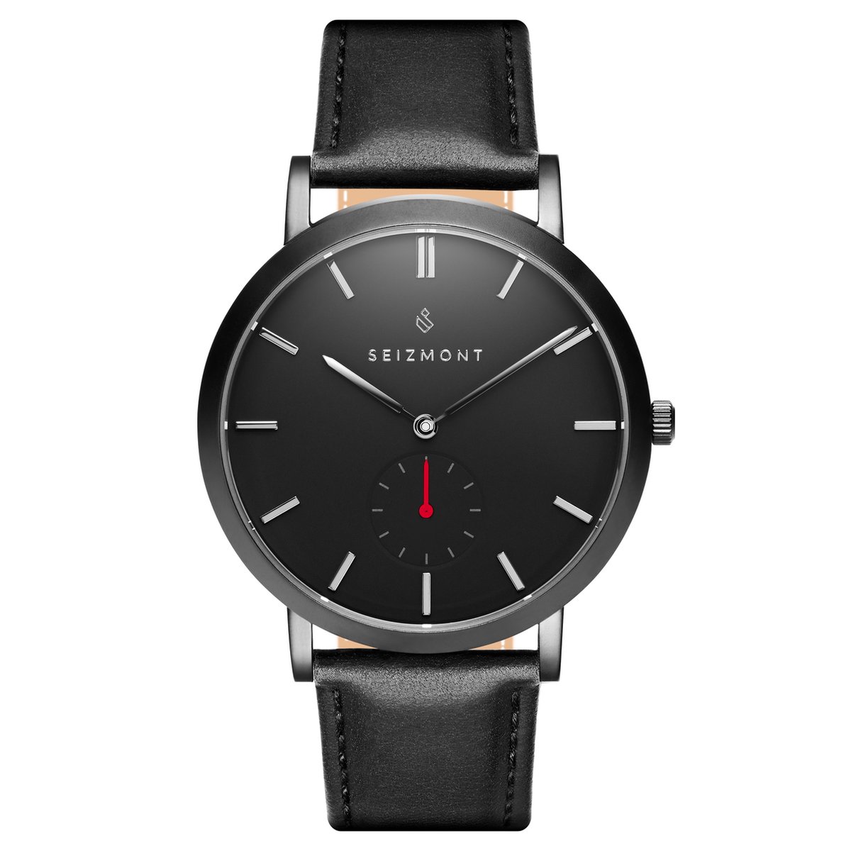 Aether Isaac Minimalistisch Zwart  Rood Horloge