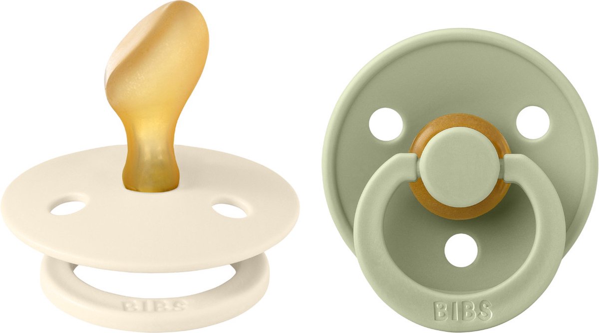Goedkoopste BIBS - Colour Fopspeen - Anatomisch - Maat 2 - Ivory/Sage - Duopack