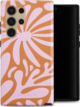 Selencia Hoesje Geschikt voor Samsung Galaxy S24 Ultra Hoesje - Selencia Vivid Backcover - Modern Bloom Pink