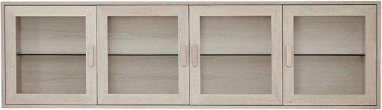 Wandkast Rechthoek - Naturel Eiken Fineer - 212x42x79cm - Giga Meubel