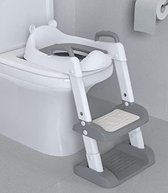 Toiletbril met trap voor kinderen - Opvouwbaar en verstelbaar - Antislip en spatbescherming - Universeel Toiletopzetstuk